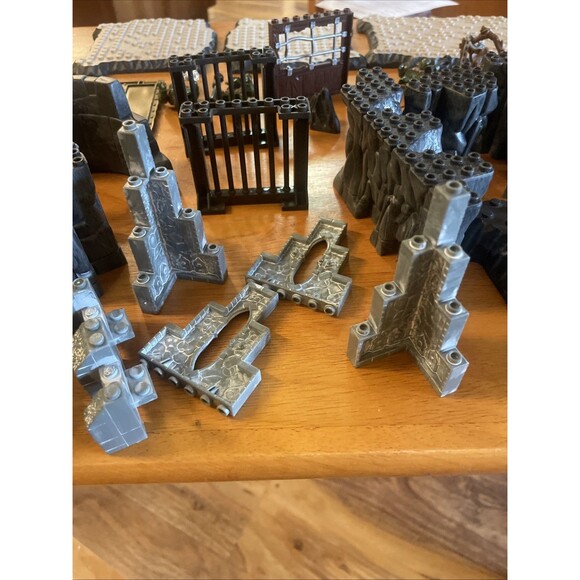 Mega Bloks Dragons Krystal Wars Castle Fort Stone Rock Weapons Figures Walls Lot - Picture 3 of 16